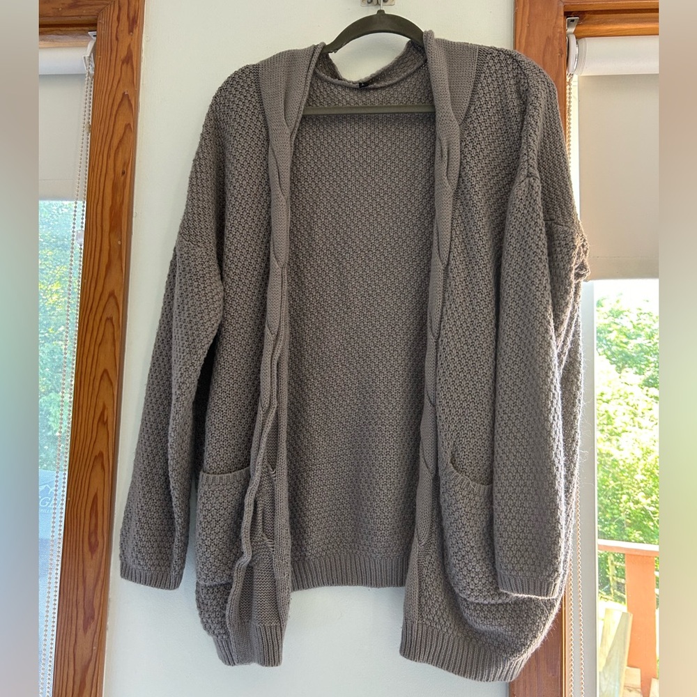 Grey Knit Cardigan